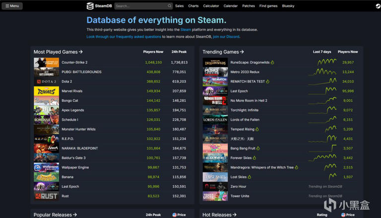 SteamDB站的基础用法