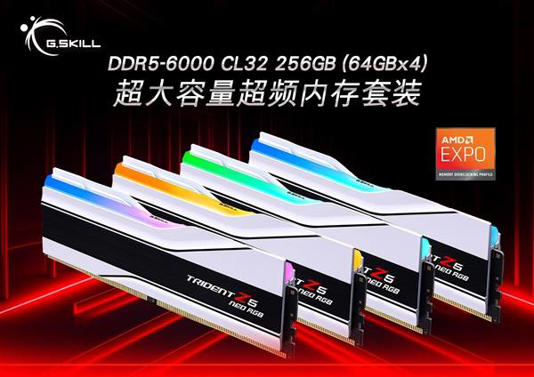 芝奇引领内存新纪元：DDR5-6000 256GB超大容量内存震撼发布