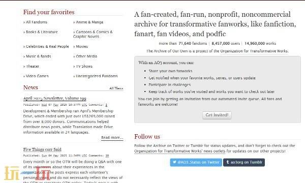 AO3链接入口官方中文网站 AO3官网网址链接最新
