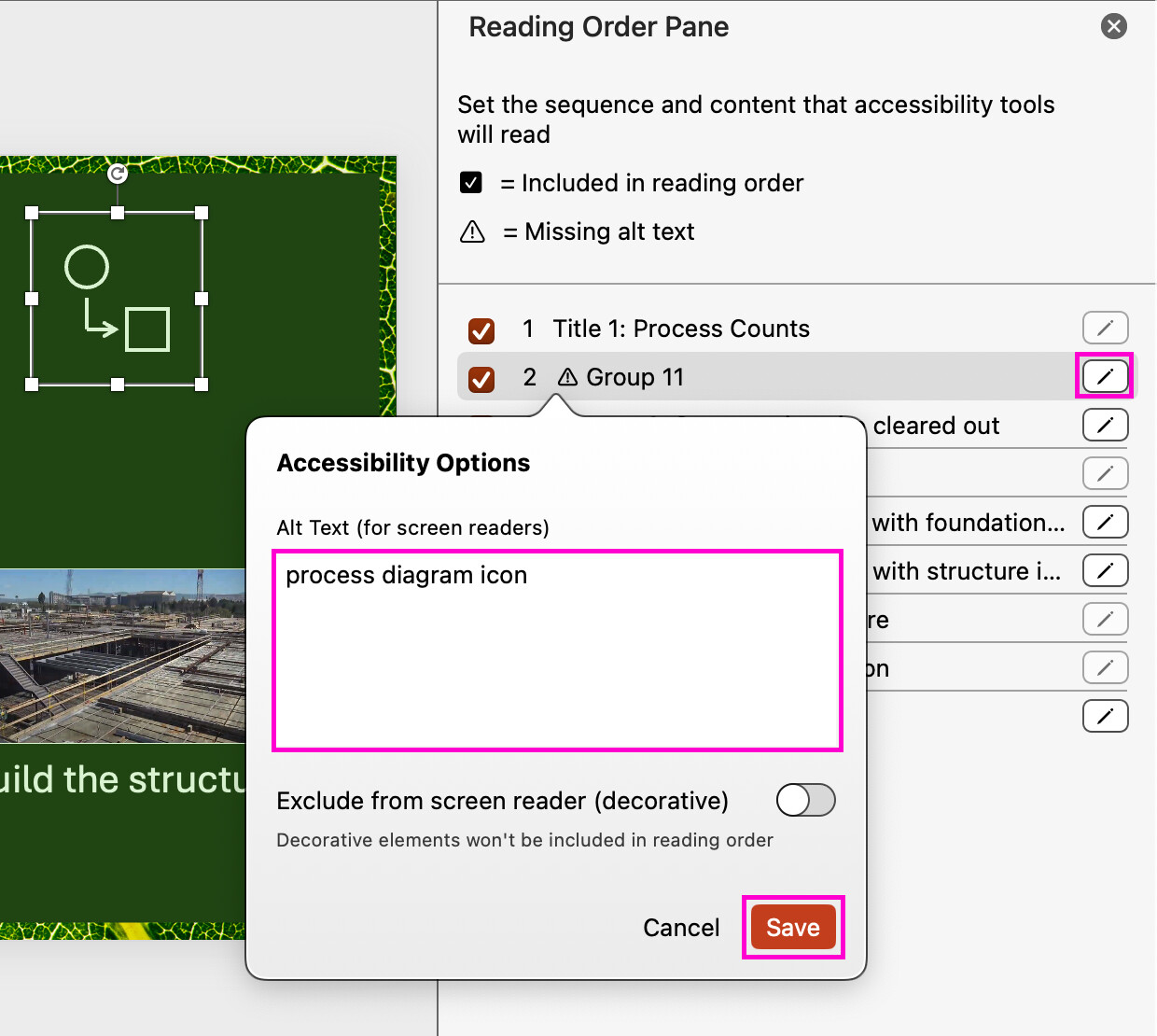 微软 Mac 版 PowerPoint 测试 ReadingOrderPane 功能-图2