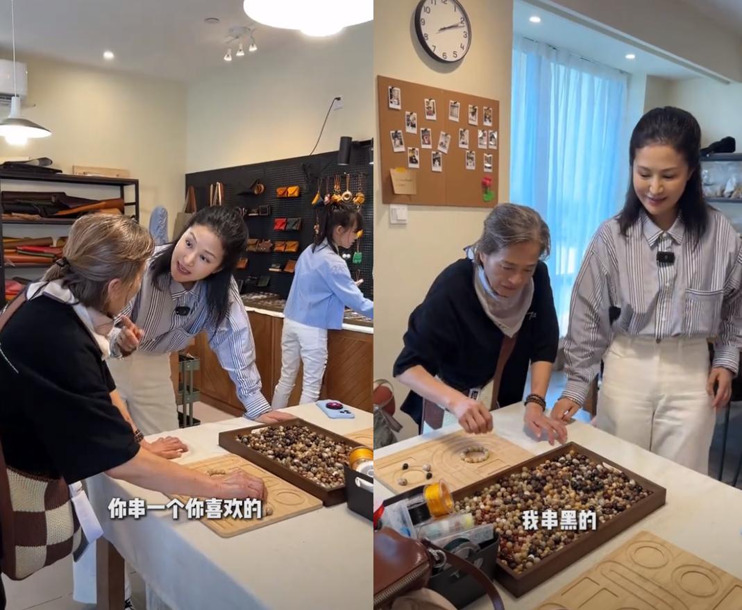 陆毅一家庆六一，鲍蕾妈妈露面年轻漂亮，轮流住俩女儿家好幸福