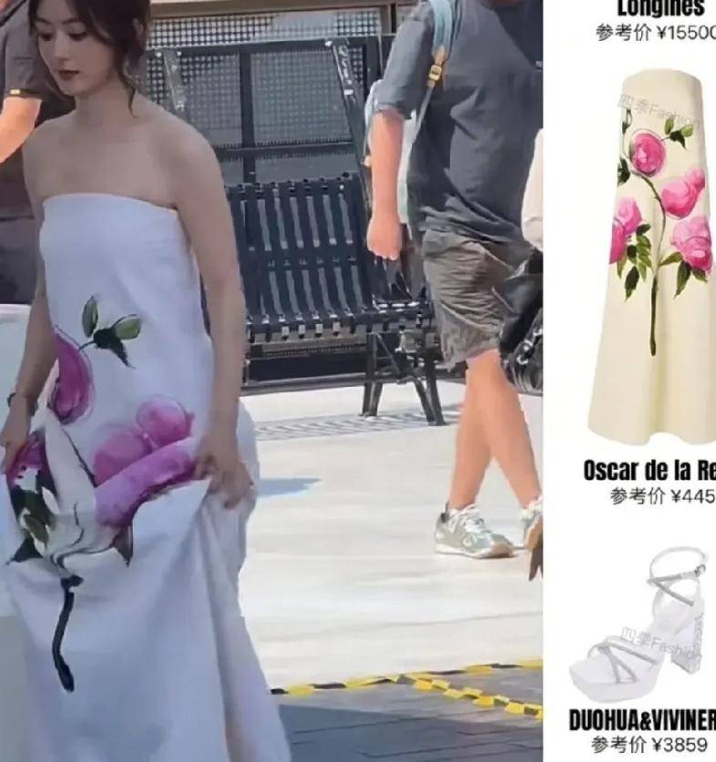 赵丽颖新造型又被批判，穿四万元长裙像裹浴袍，颜值大气但仪态差