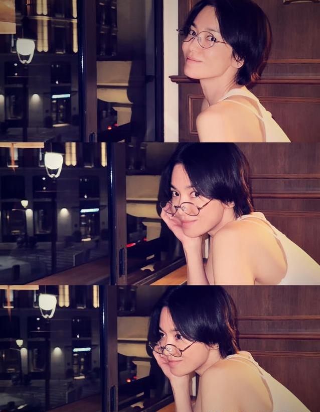 宋慧乔素颜晒照惊艳全网，小背心短发秒变学霸风？