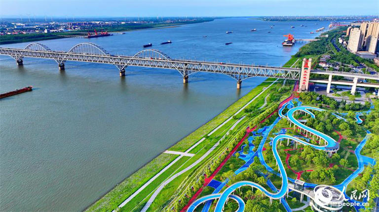 江西九江：长江岸线景美如画