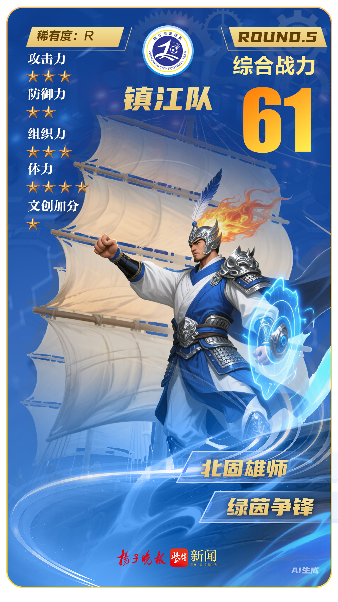 苏超卡牌 | “榜一”“盐”值拉满、苏州队晋级SR！“苏超”第五轮卡牌更新数值