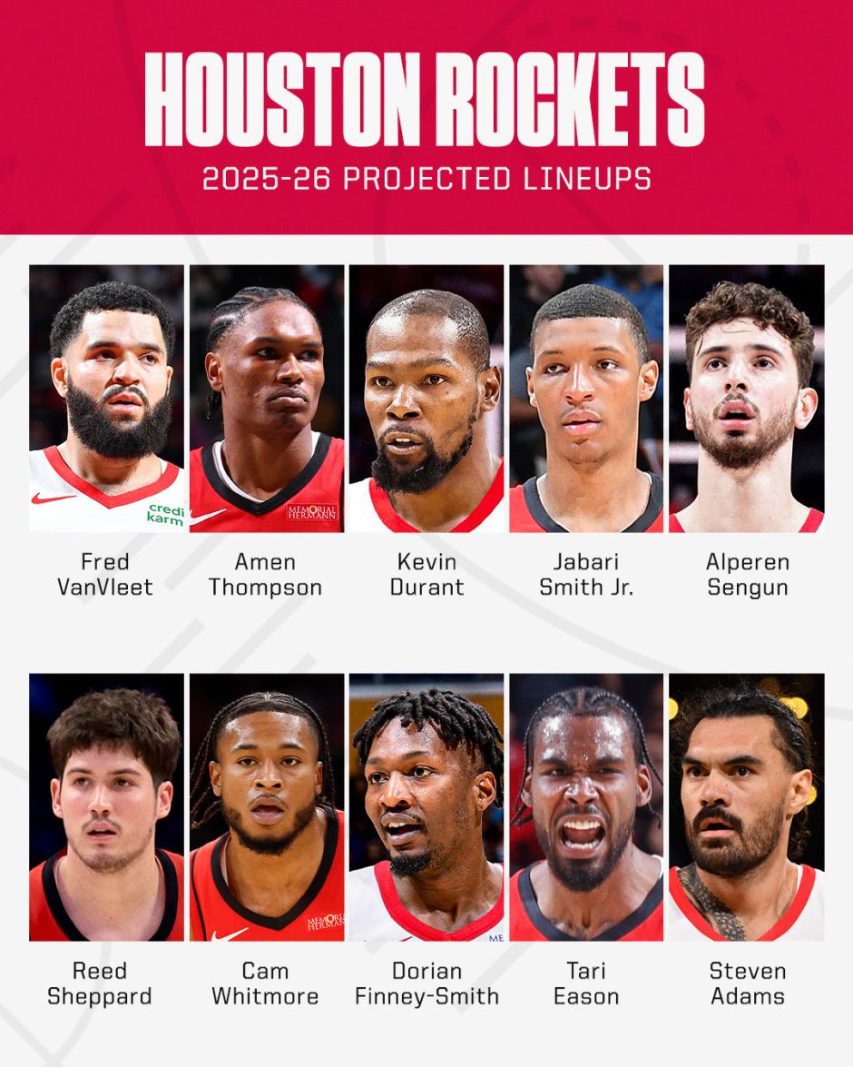 杜兰特或迎火箭首秀！2025-26NBA火箭季前赛赛程时间表