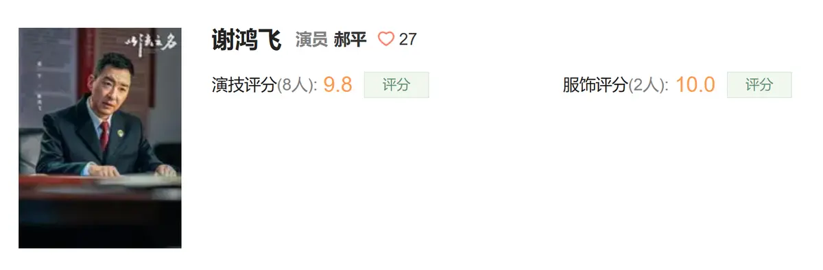 《以法之名》演员演技评分，李光洁垫底，蒋欣9.7分第六，第一无争议