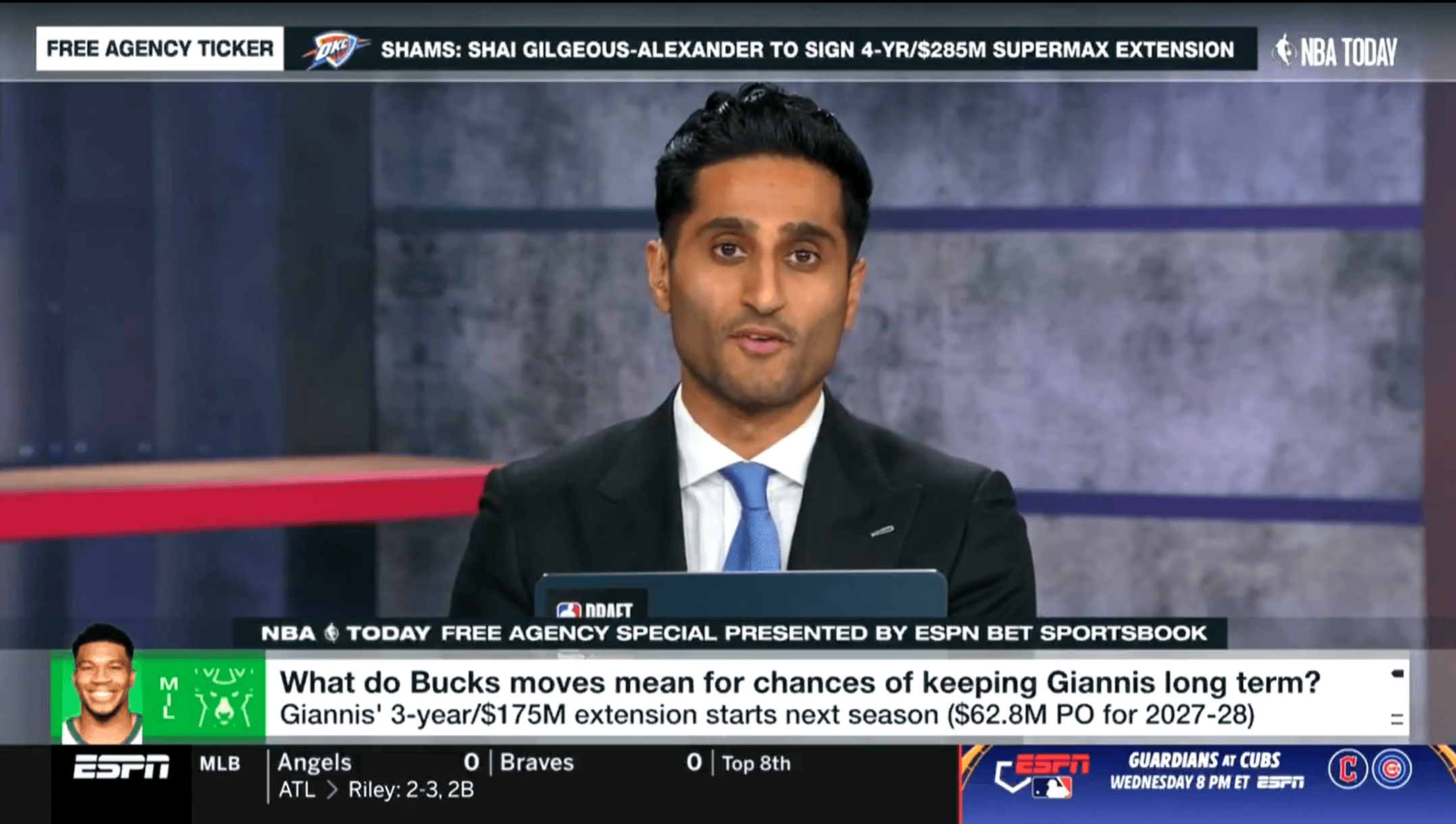Shams：如果字母哥认为雄鹿没法争冠，他仍可能会提出交易