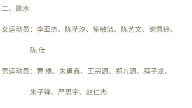 中国队出征游泳世锦赛名单公布