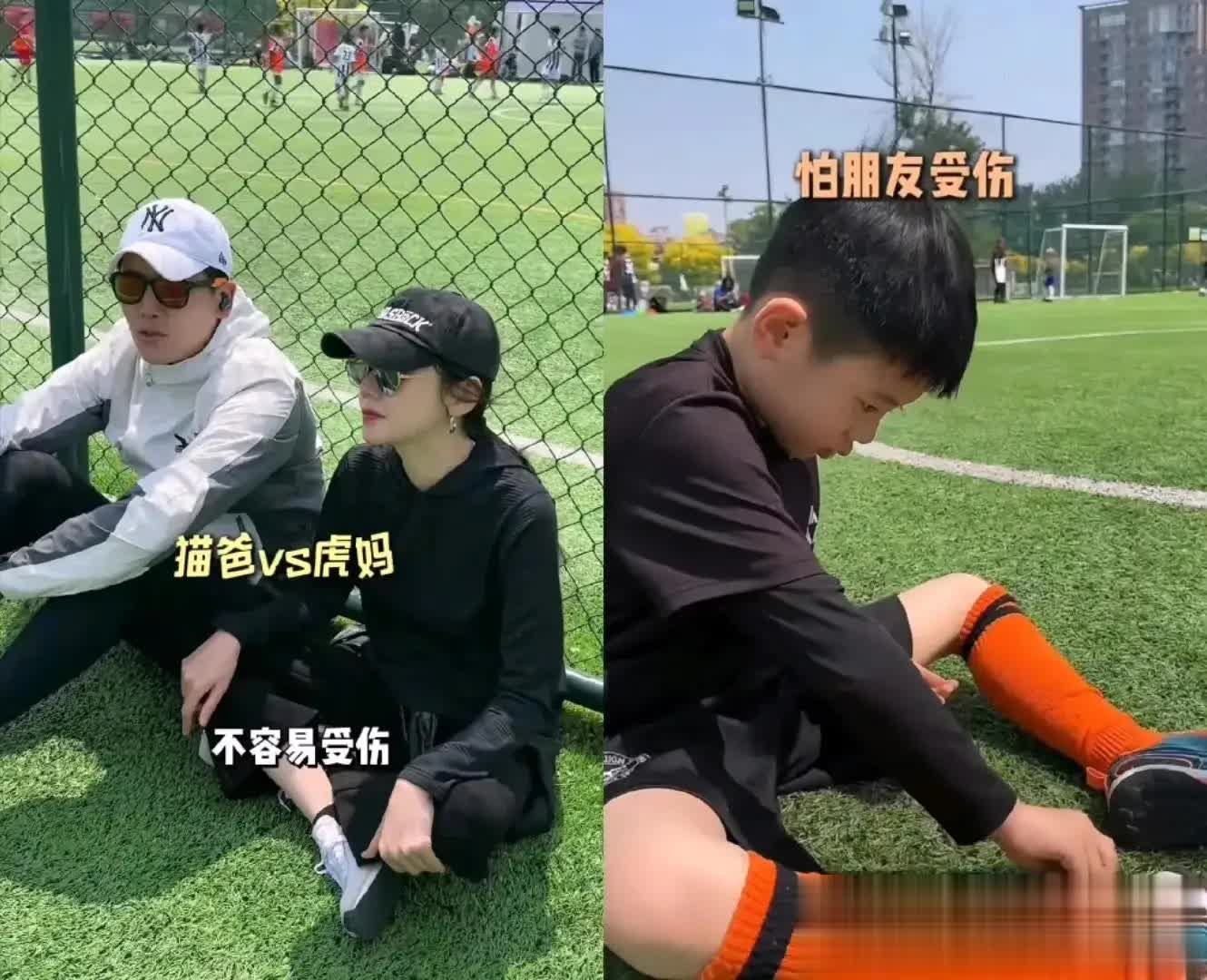 秋瓷炫儿子7岁踢球成全场焦点，基因强身高有望破190