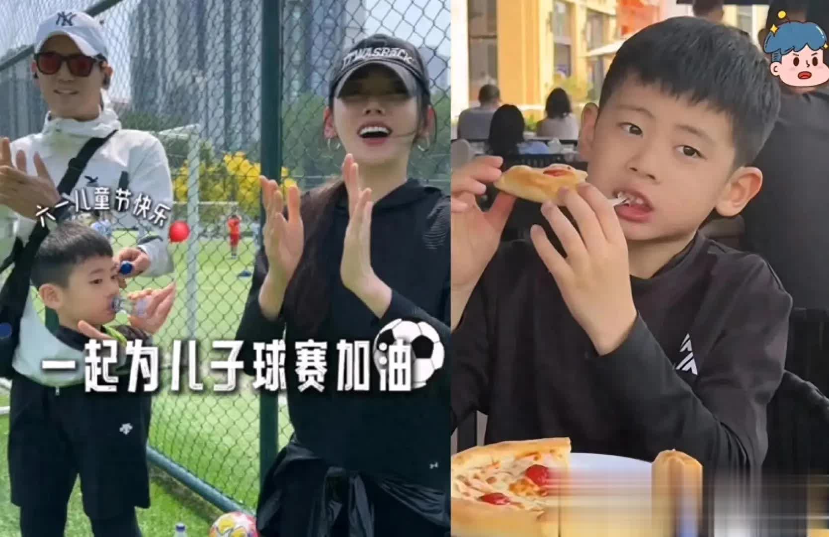 秋瓷炫儿子7岁踢球成全场焦点，基因强身高有望破190