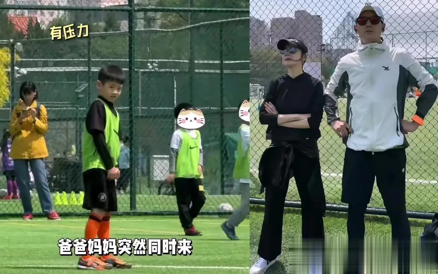 秋瓷炫儿子7岁踢球成全场焦点，基因强身高有望破190