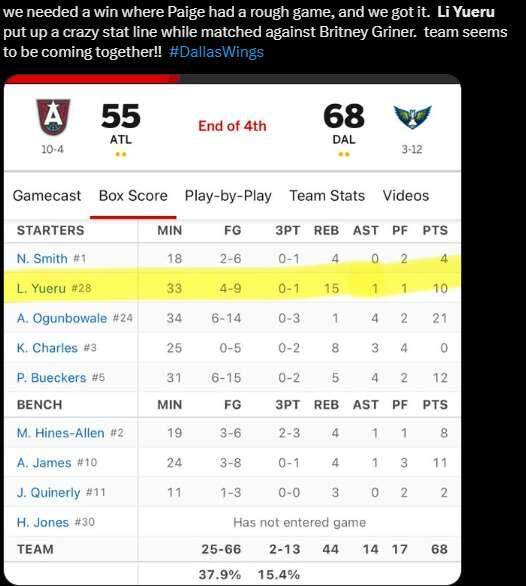 【WNBA】李月汝惊艳表现引爆外网，为个人成长放弃国内8倍年薪