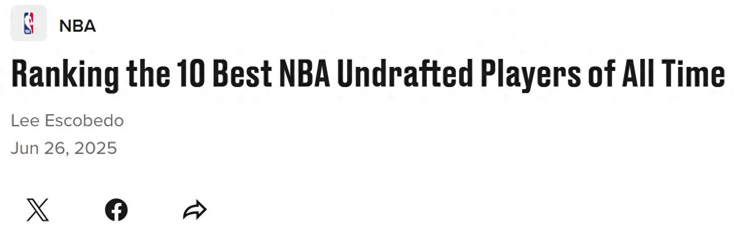 范乔丹第5！美媒评NBA落选秀TOP10：林书豪压线入选+里夫斯获提名