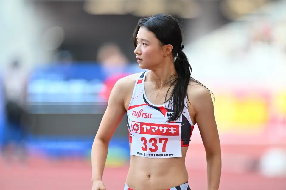 田中佑美12秒95福部真子12秒84中岛12秒81 日锦赛100米栏预赛燃了