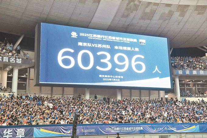 60396人！“苏超”创造中国业余球赛单场观赛人数新纪录