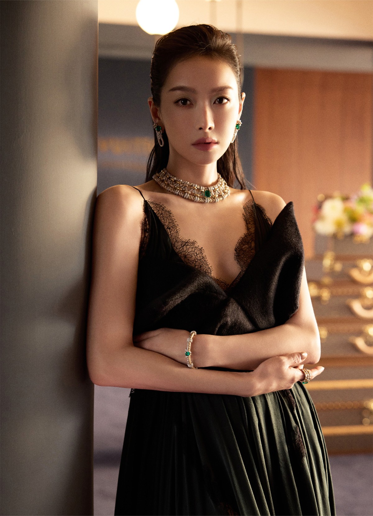 宋茜暗黑风造型好飒