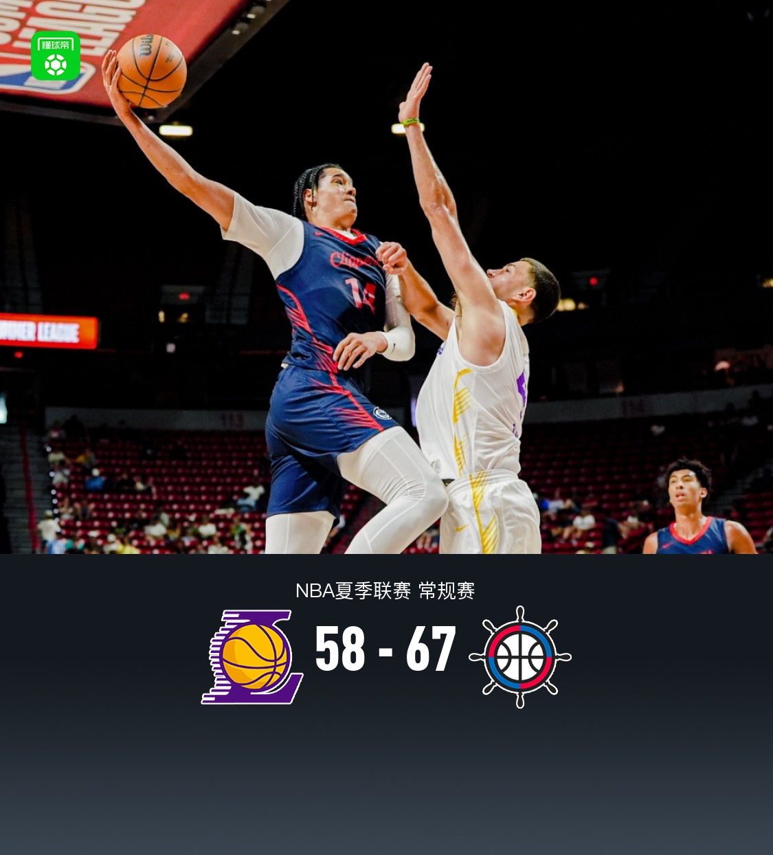 快船67-58轻取湖人，乔丹-米勒19+7，布朗尼17分