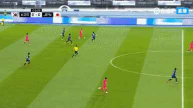 半场-日本暂1-0韩国 杰梅恩-良凌空破门罗相镐低射中柱