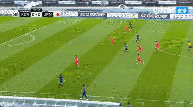 半场-日本暂1-0韩国 杰梅恩-良凌空破门罗相镐低射中柱