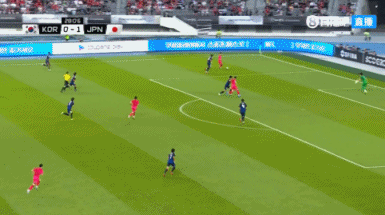 半场-日本暂1-0韩国 杰梅恩-良凌空破门罗相镐低射中柱