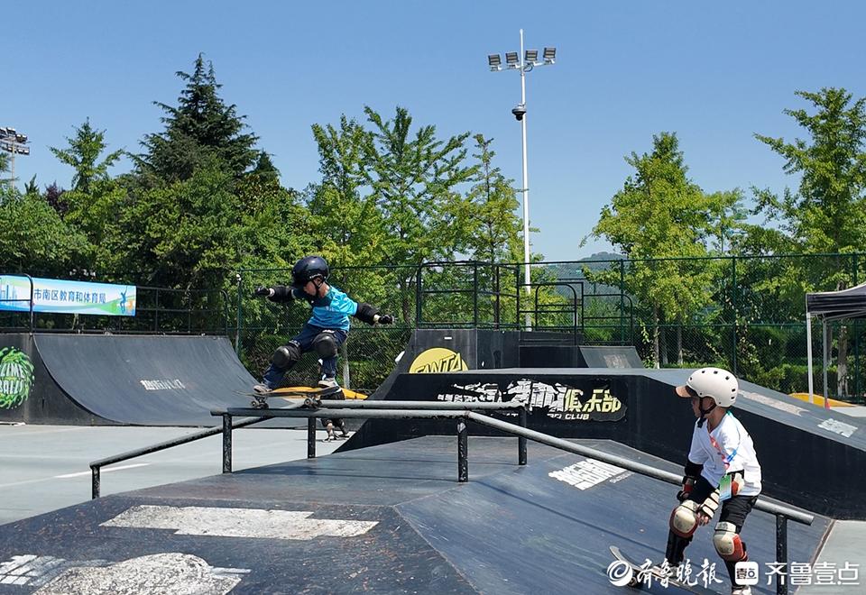 “英派斯杯”青岛市第六届运动会青少年组滑板赛开赛