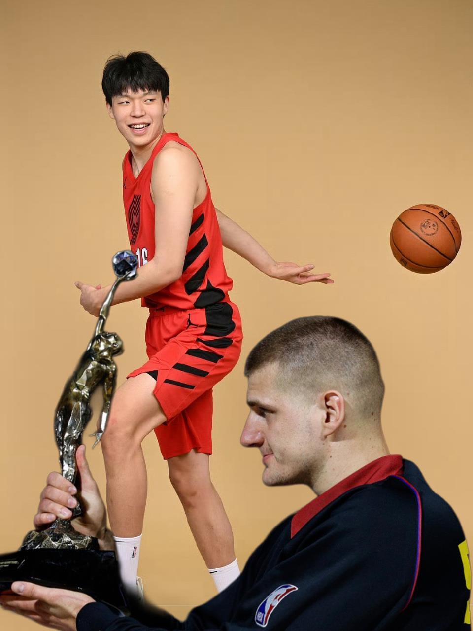 8+8+5+3，杨瀚森真向约基奇看齐了，赛后主动提两个缺点