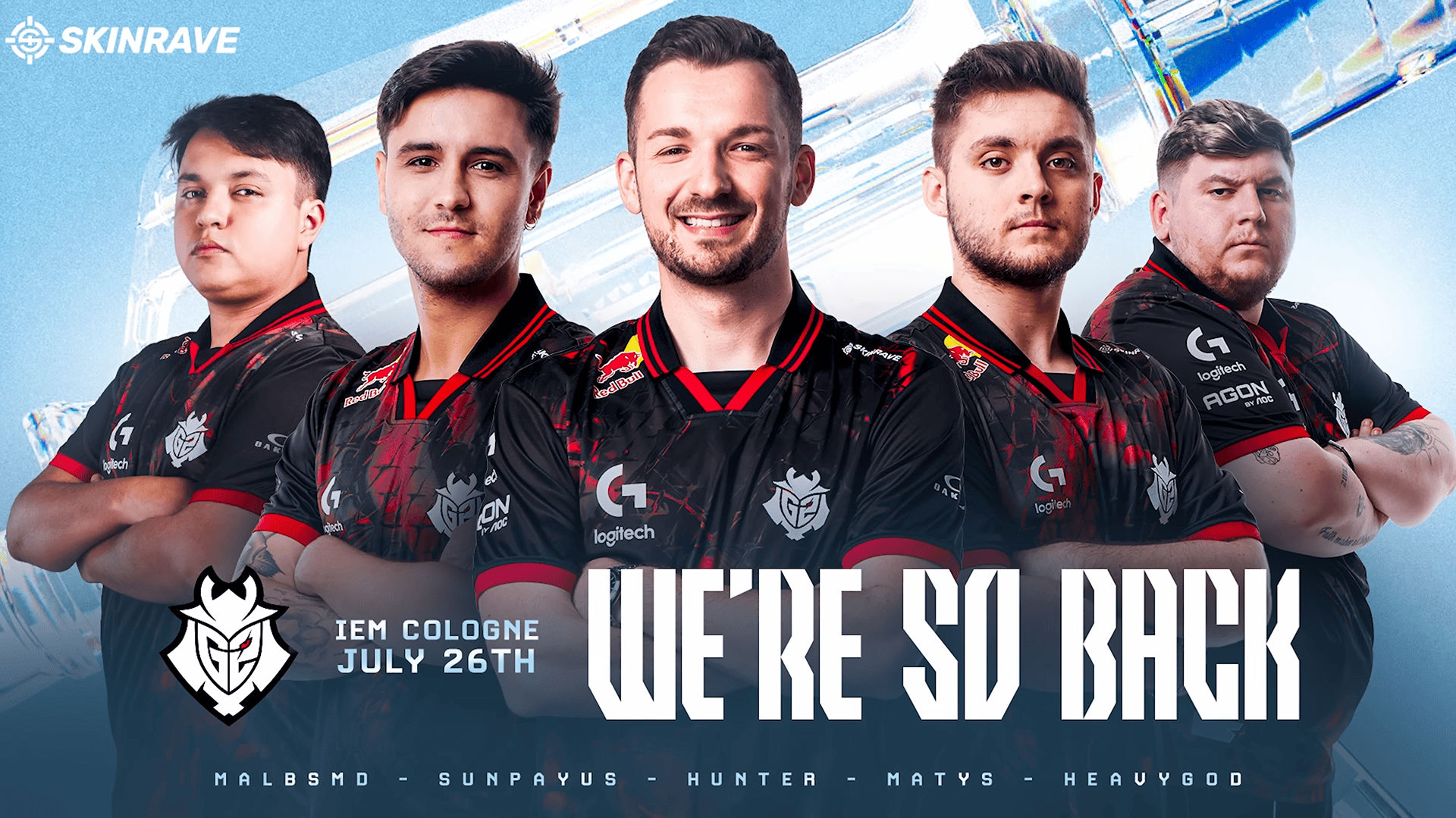 G2正式官宣：SunPayus、MATYS、sAw加盟，huNter-转任IGL