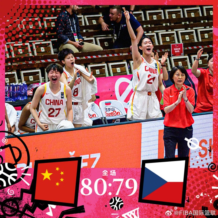 女篮U19世界杯9-16名排位赛：中国加时1分险胜捷克终结四连败