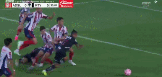 半场：蒙特雷1-0圣路易斯竞技，卡纳莱斯助攻贝尔泰拉梅破门