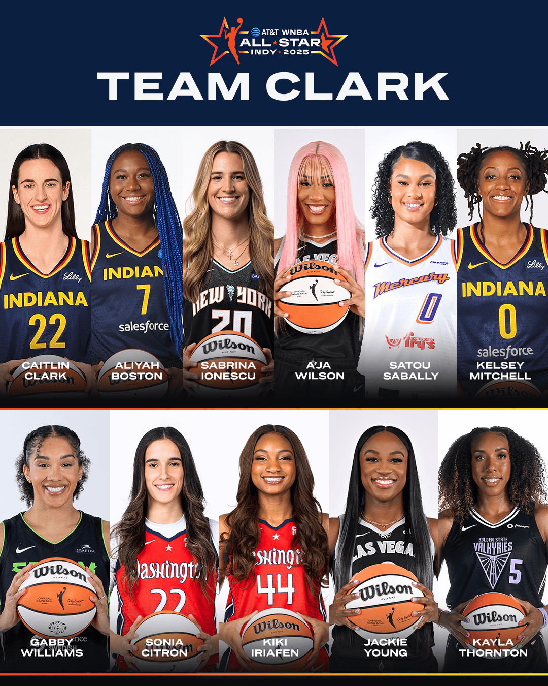 WNBA全明星队伍阵容名单公布：克拉克队第一顺位选中波士顿