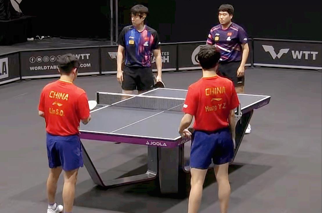 WTT大满贯赛：王楚钦／梁靖崑狂轰11-1晋级！林诗栋／黄友政无缘4强