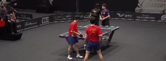 凌晨1场3-1！王楚钦+梁靖崑战胜黄友政+林诗栋，杀进大满贯半决赛