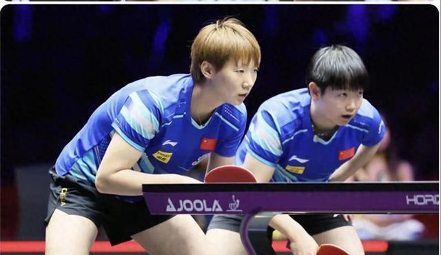 美国大满贯！孙颖莎／王曼昱VS杜凯琹／申裕斌.10：12丢一局！