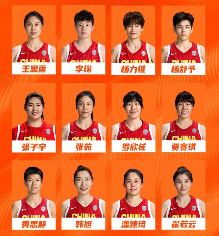 女篮亚洲杯中国队名单公布 内线新星张子宇在列