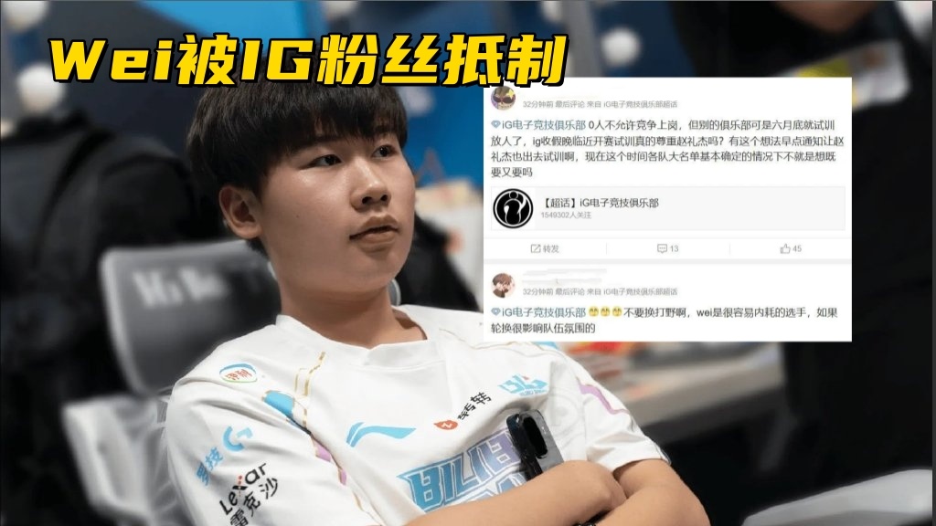 拳头票选第3位名人堂选手！Wei加盟IG被抵制，粉丝：O人不准上岗