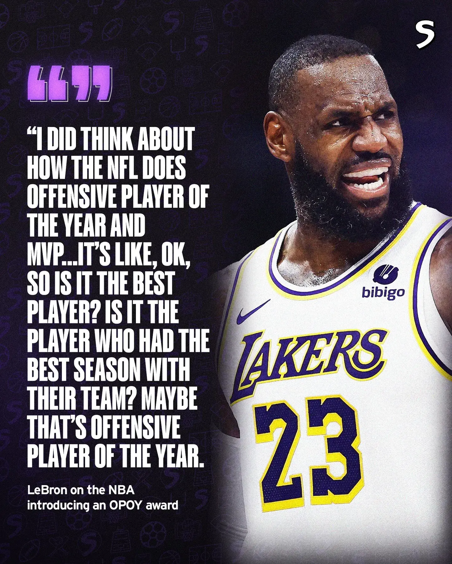 詹姆斯为后辈谋福利，提议NBA效仿NFL，增设新的球员奖项