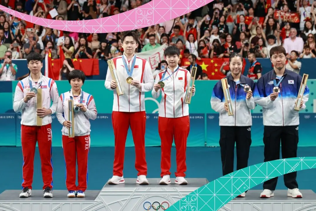 孙颖莎王楚钦搭档的高光时刻，巴黎2024，混双冠军