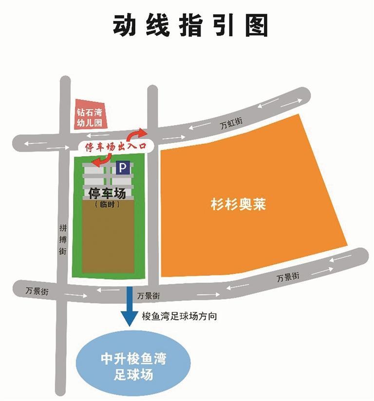 @球迷 梭鱼湾近千车位备好比赛日免费开放