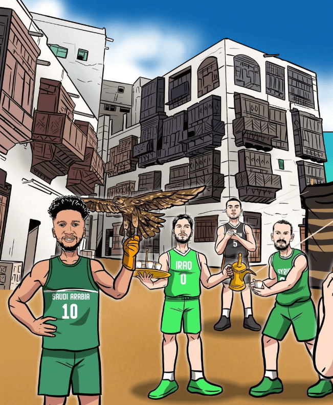 FIBA官方分享亚洲杯动漫形象照，中国男篮代表人物为胡金秋