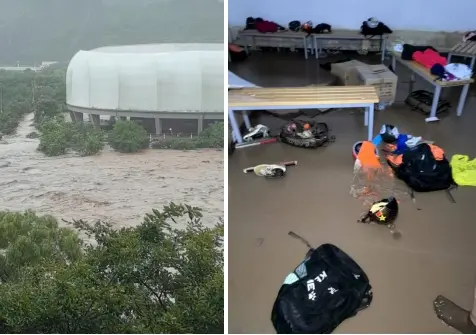 暴雨洪流中用口令代替哭泣 济南短道队两年轻教练沉着引领40余人脱险