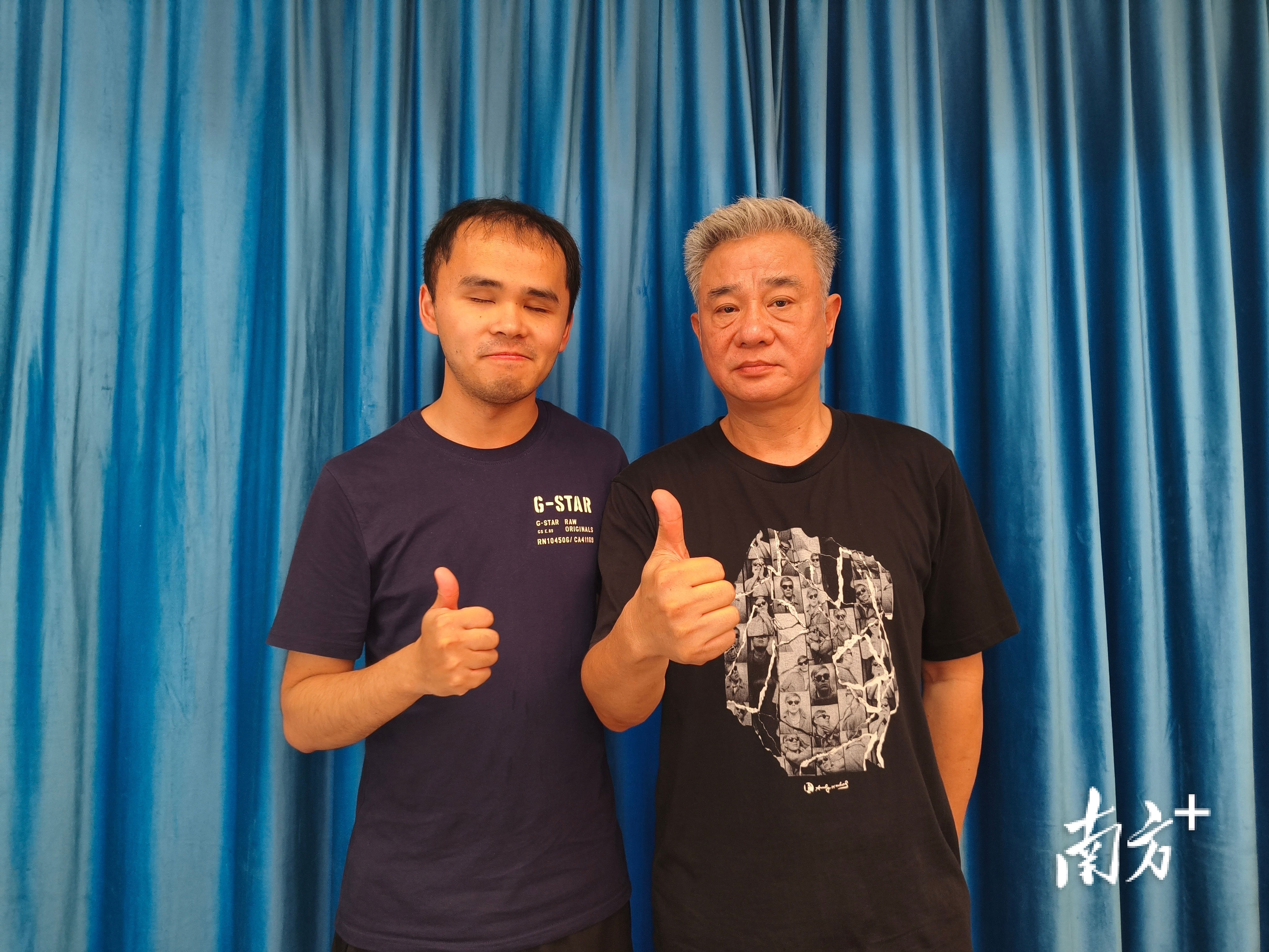 刘海洋和贺宇旭的合照。受访者供图