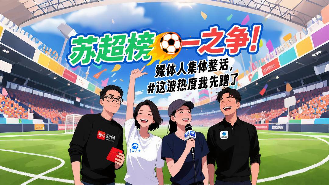 “苏超”榜一之争！媒体人集体整活，这波热度我先蹭了！