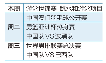 世界男排联赛总决赛中国队对阵巴西