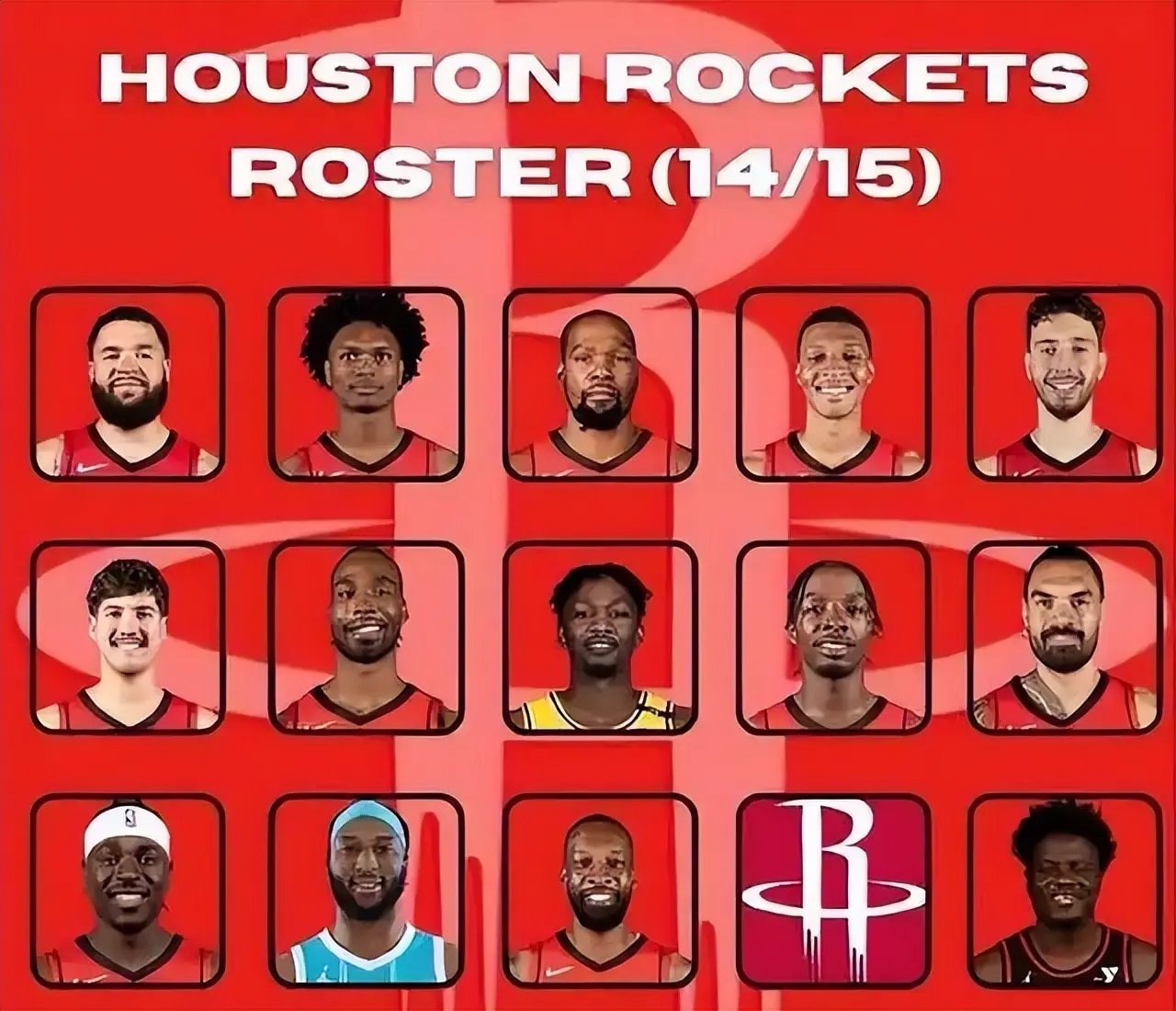 火箭17人阵容敲定！2新援适配乌度卡体系，放弃15.9+10悍将显争冠决心