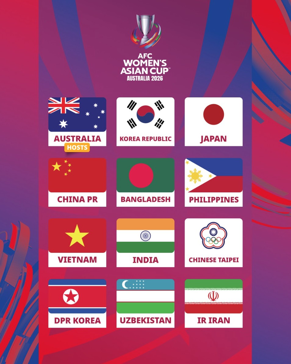 2026女足亚洲杯抽签仪式将于今日17点进行，中国女足位居二档