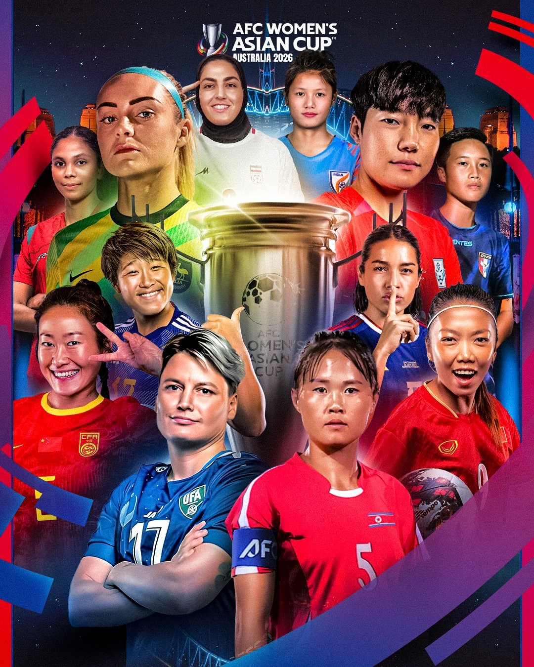 2026女足亚洲杯抽签仪式将于今日17点进行，中国女足位居二档