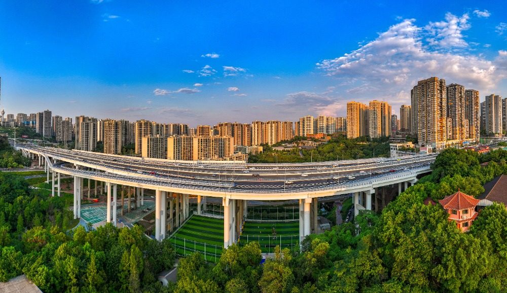 图片新闻｜九龙坡：五台山立交桥下闲置空间“变身”运动公园