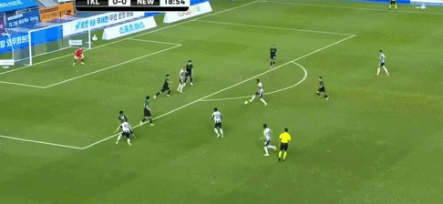 半场：纽卡0-1K联赛全明星，金镇圭破门