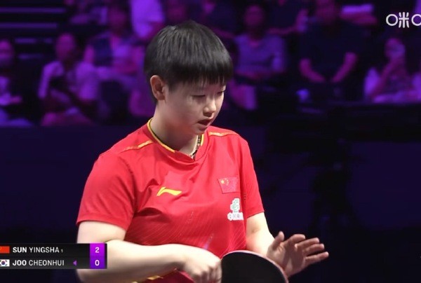 孙颖莎3-0战胜朱芊曦，将对阵日本削球手桥本帆乃香